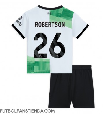Liverpool Andrew Robertson #26 Segunda Equipación Niños 2023-24 Manga Corta (+ Pantalones cortos)